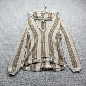 Y2K O'neil Surf Hoodie Boho Multicolor Striped Knit Women Sz XS Skater Goth Emo